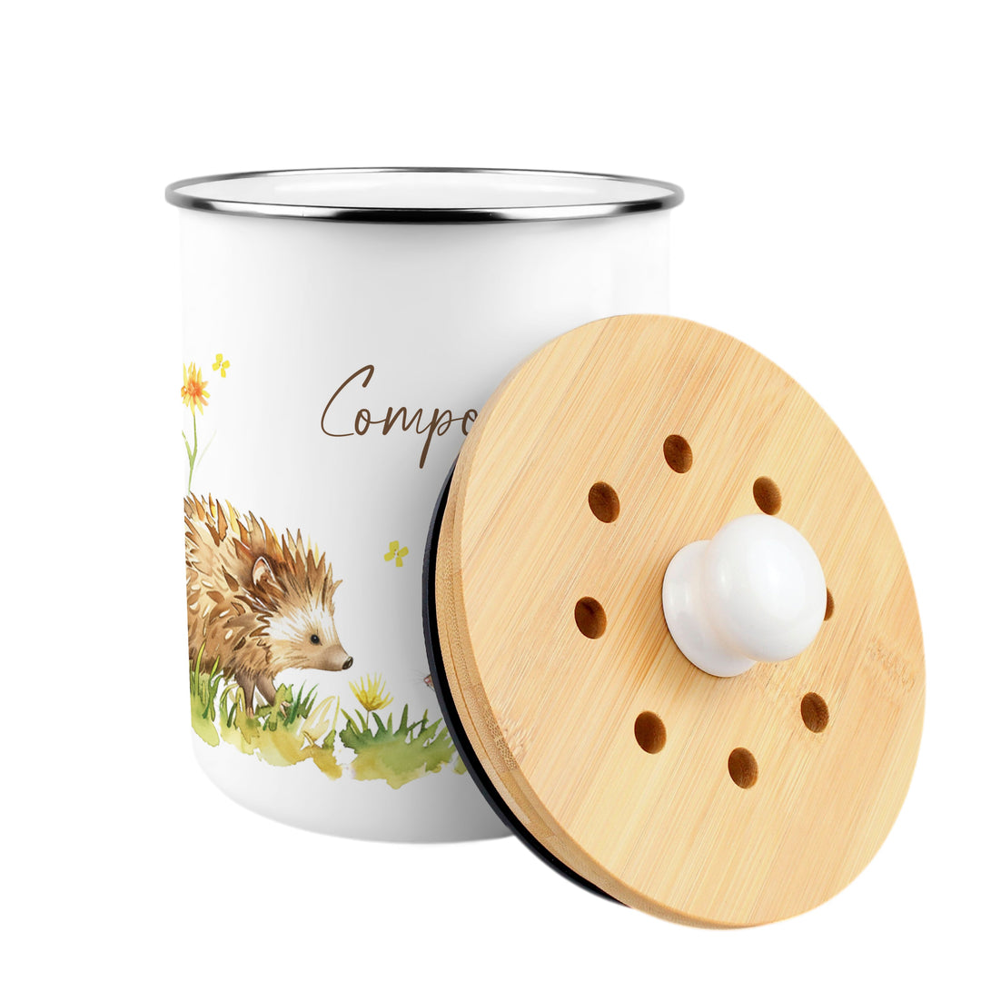 Purely Home Hedgehog & Mouse Toller Compost Caddy