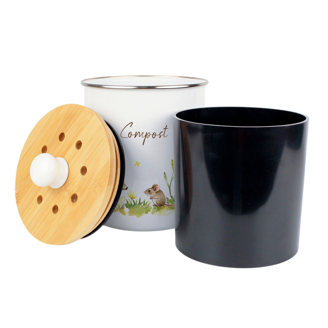 Purely Home Hedgehog & Mouse Toller Compost Caddy