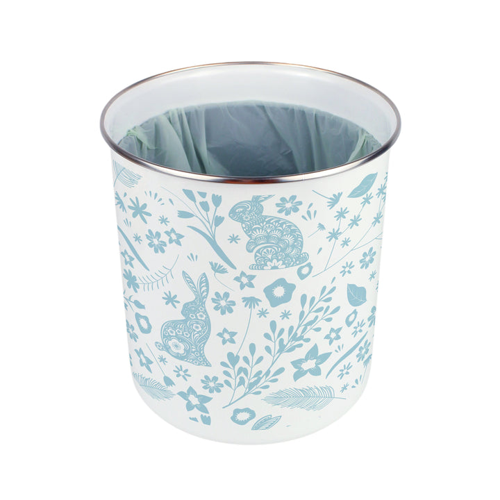 Purely Home Wild Rabbits Toller Compost Caddy - Blue