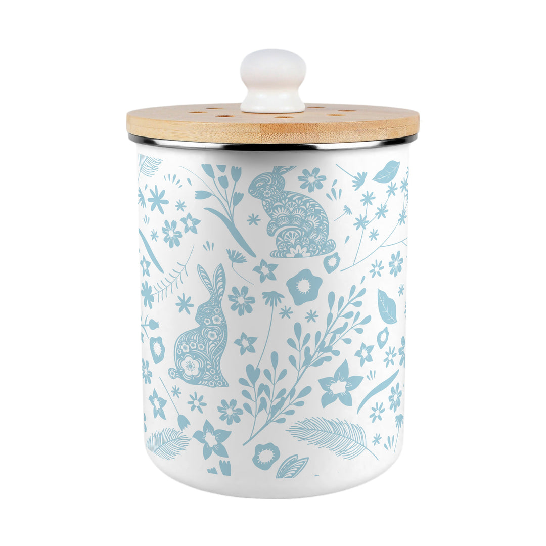 Purely Home Wild Rabbits Toller Compost Caddy - Blue
