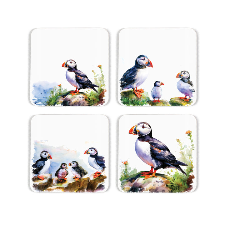 Purely Home Seaside Puffin Cork Coasters