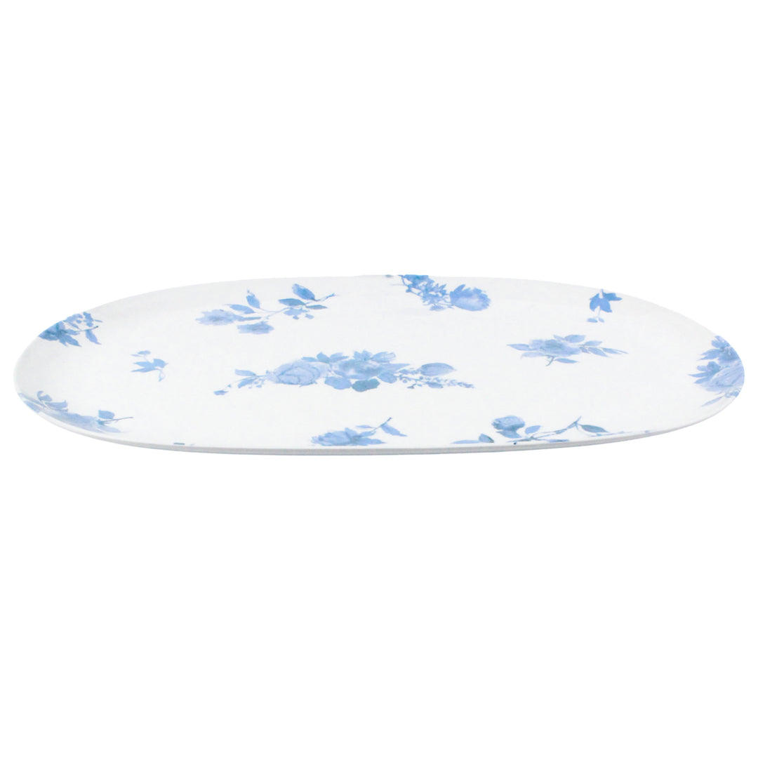 Cottage Blue Floral Melamine Serving Platter - Large