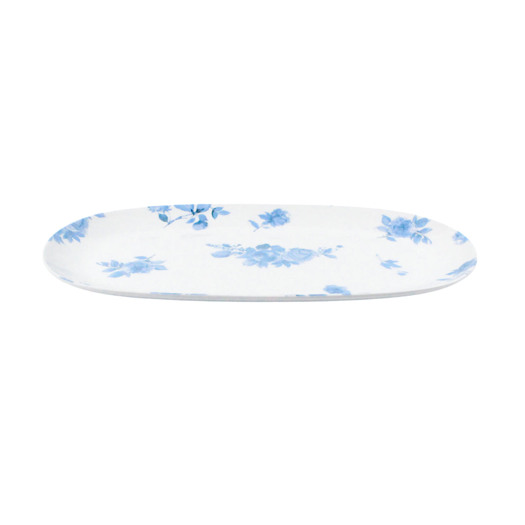 Cottage Blue Floral Melamine Serving Platter - Small