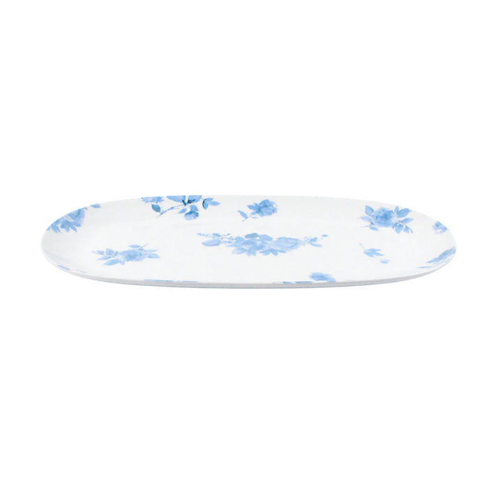Cottage Blue Floral Melamine Serving Platter - Small