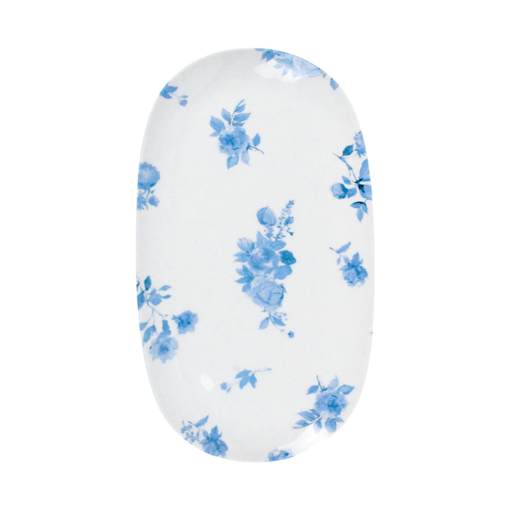 Cottage Blue Floral Melamine Serving Platter - Small