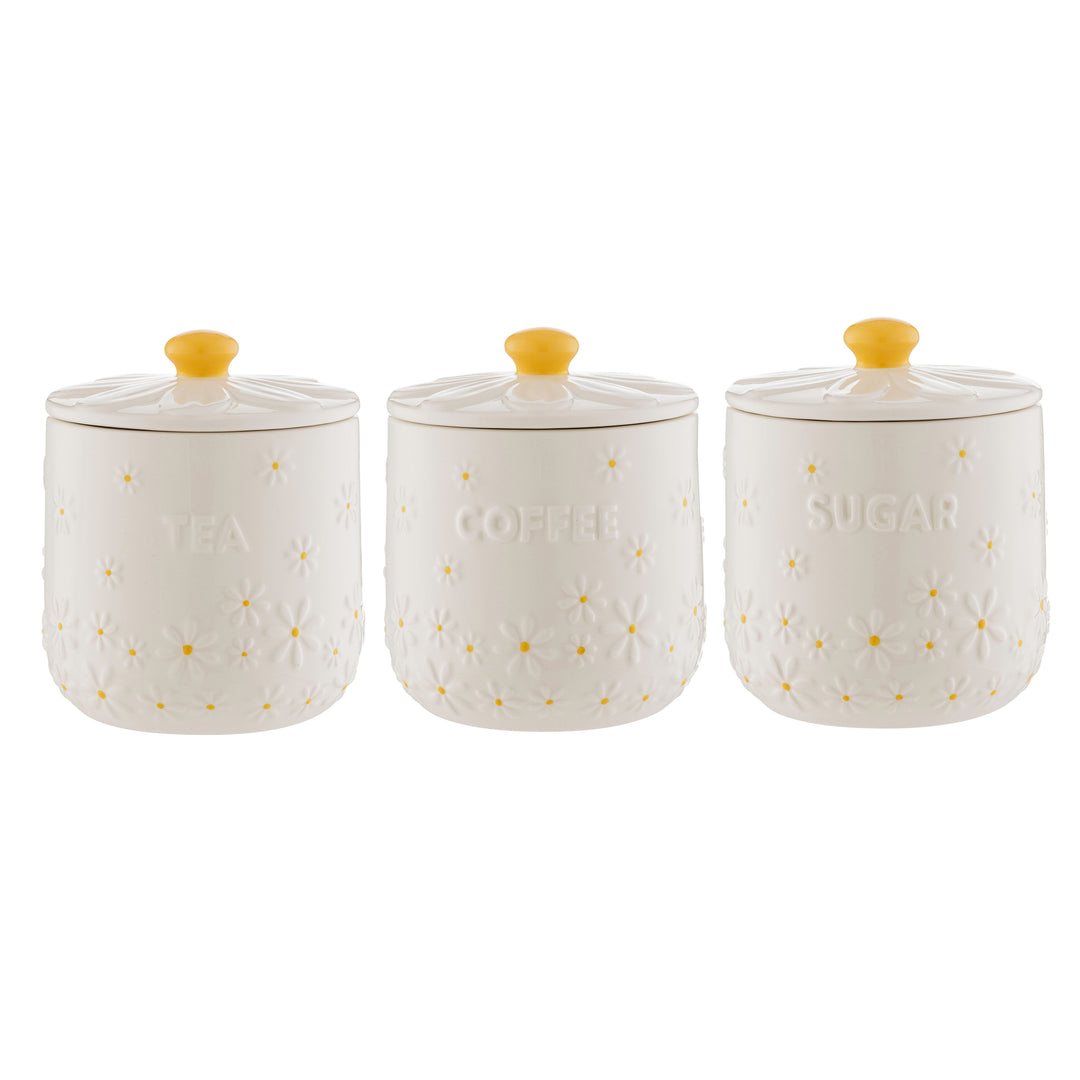 Price & Kensington Daisy Tea, Coffee & Sugar Jar Set