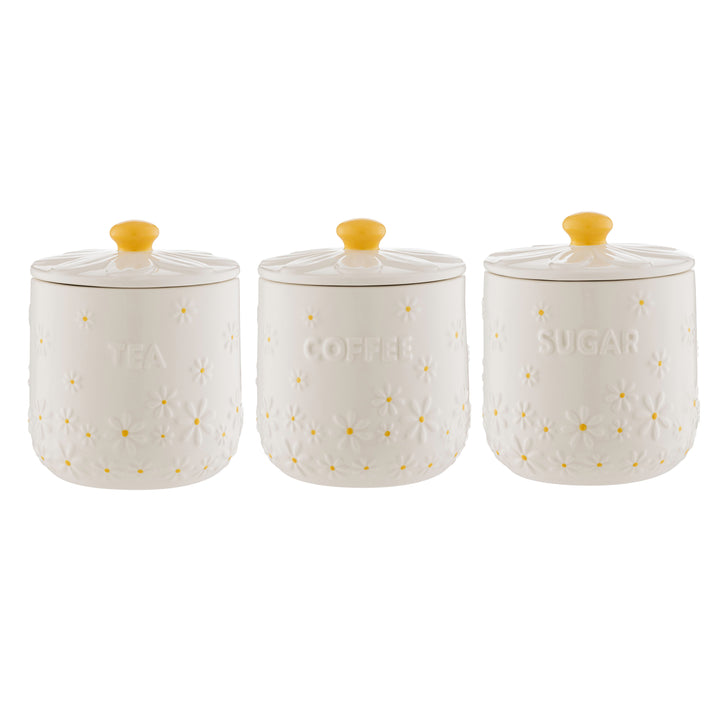 Price & Kensington Daisy Tea, Coffee & Sugar Jar Set
