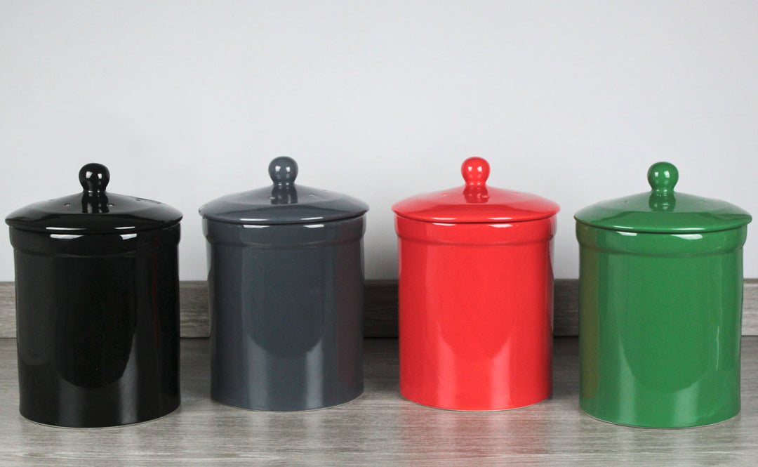 Portland Ceramic Compost Caddy - Black