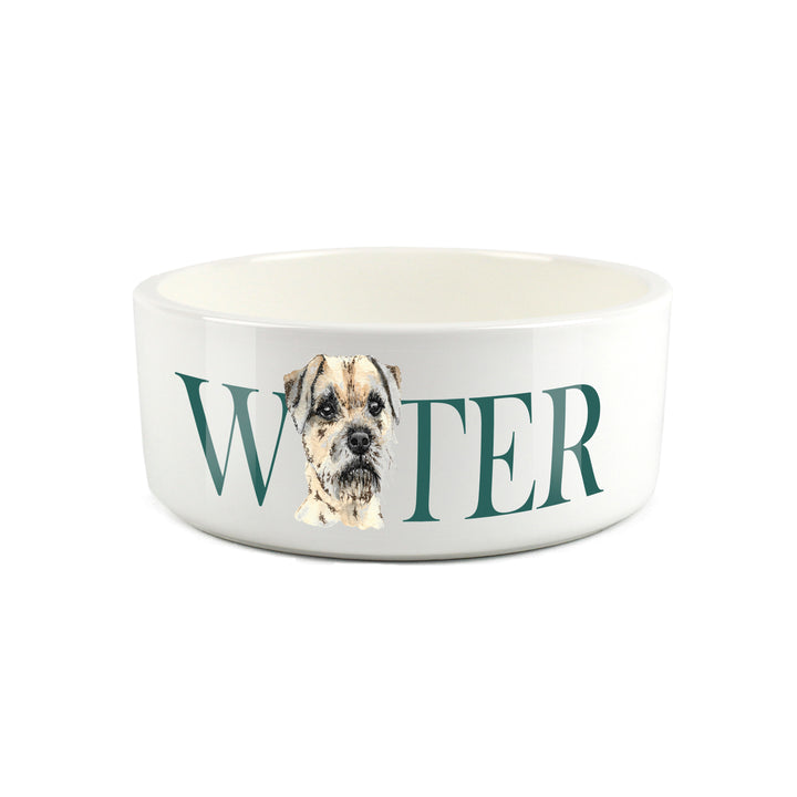 Purely Home Life's Better With A Dog Ceramic Bowl Set - Border Terrier