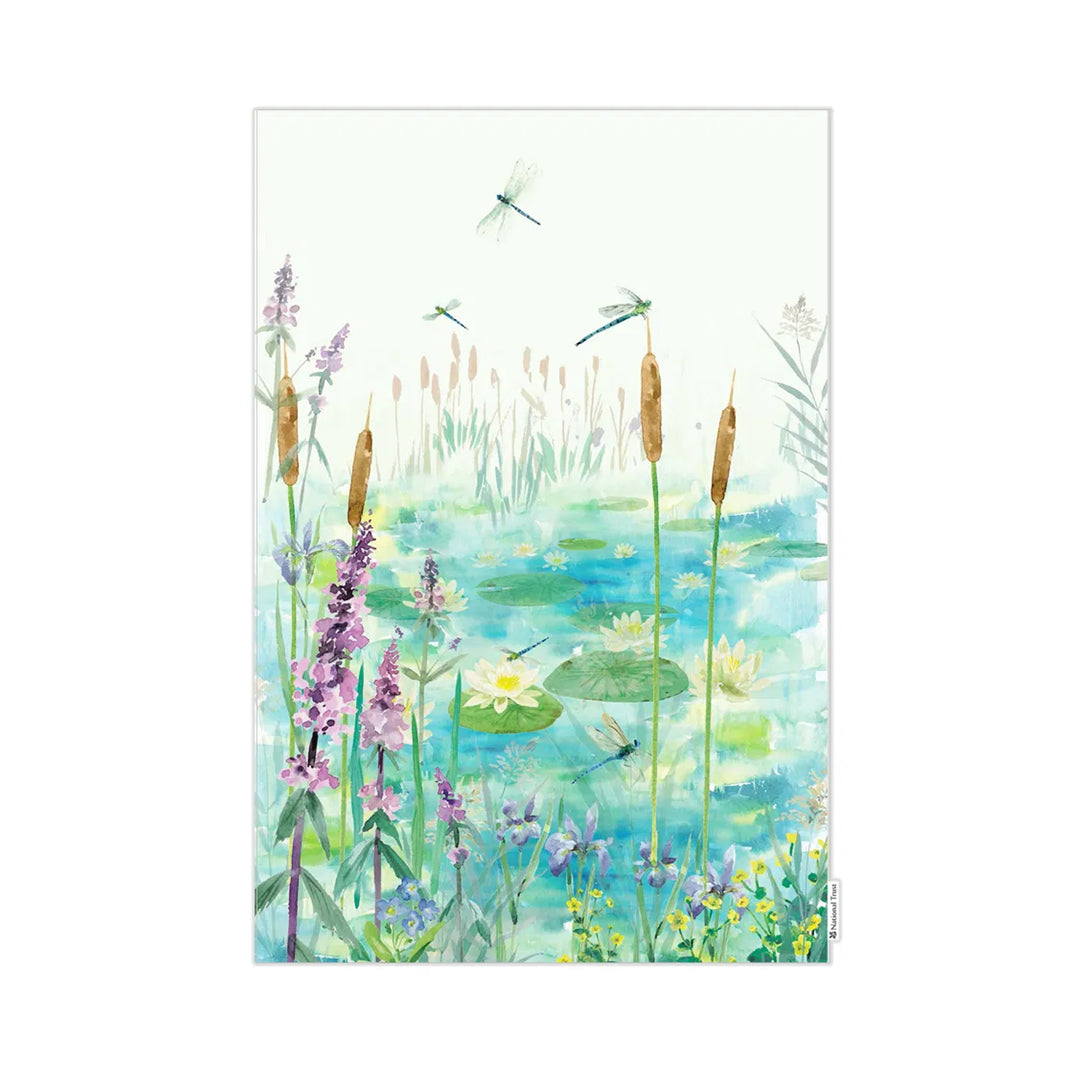 Eddingtons x National Trust Organic Cotton Tea Towel - Dragonflies