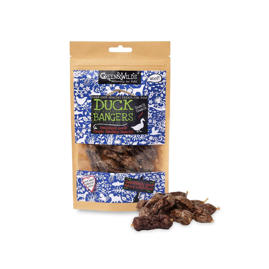 Green & Wilds Eco Dog Treats - Duck Bangers