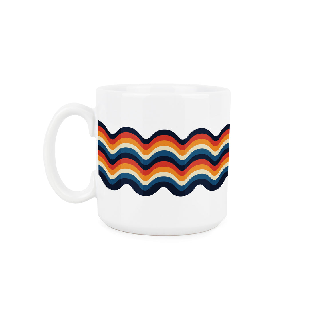Purely Home Retro Waves Ceramic Mugs