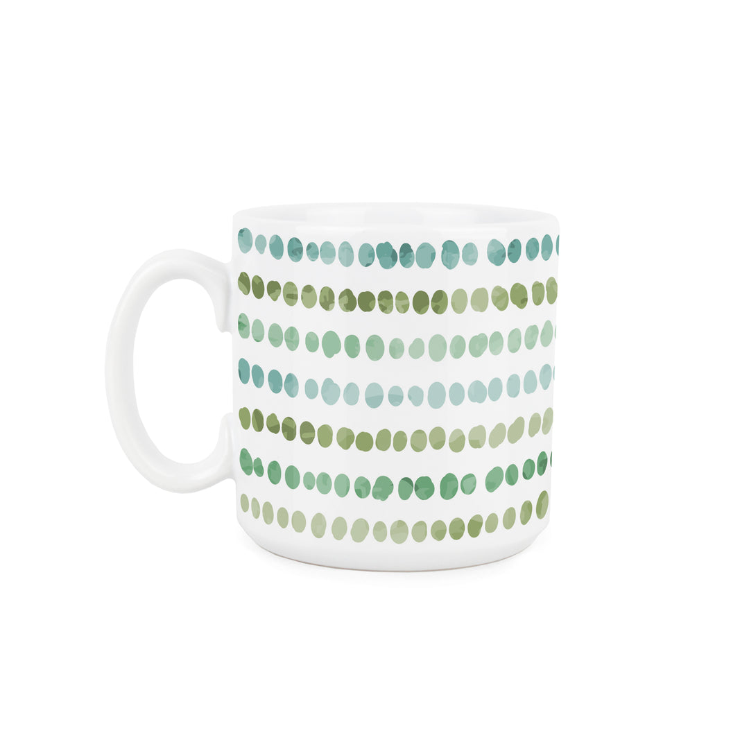 Purely Home Green Polka Dots Ceramic Mugs