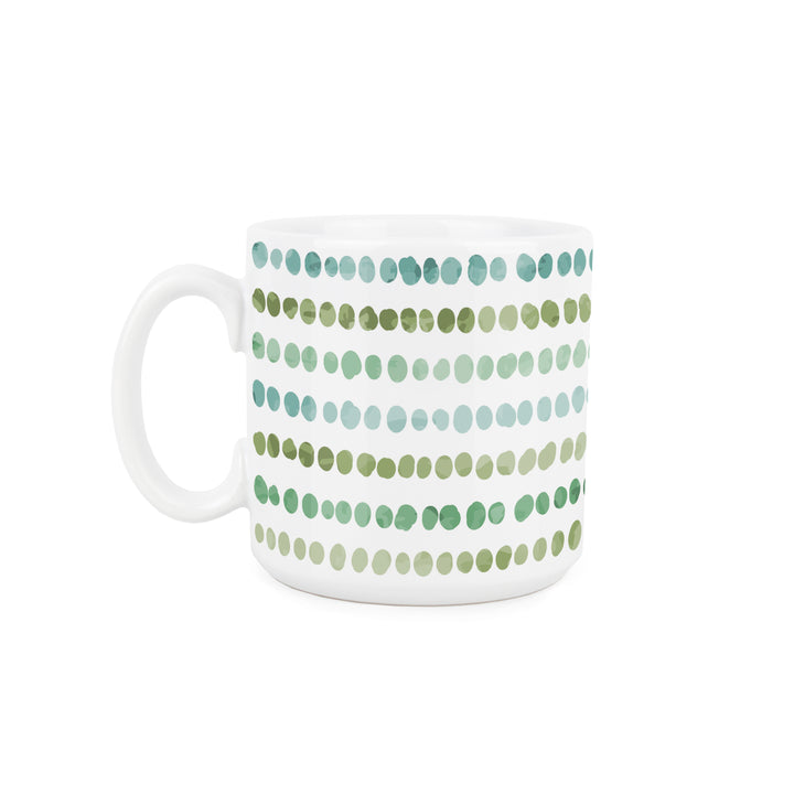 Purely Home Green Polka Dots Ceramic Mugs