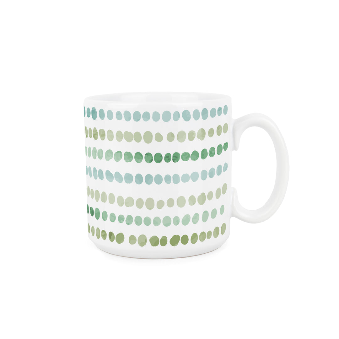 Purely Home Green Polka Dots Ceramic Mugs