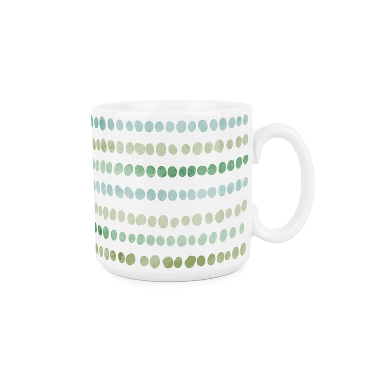Purely Home Green Polka Dots Ceramic Mugs