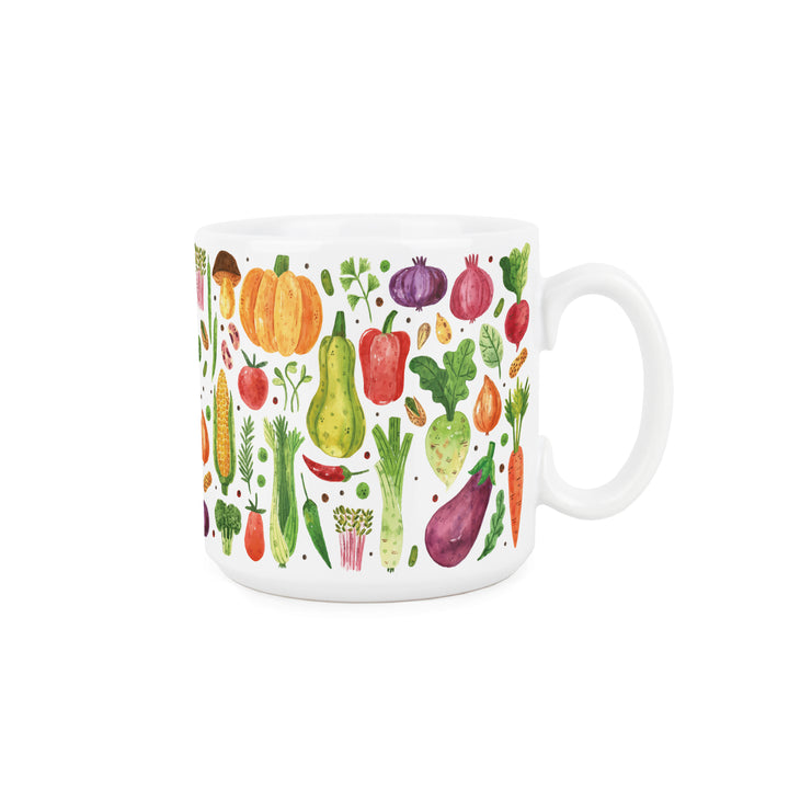 Purely Home Watercolour Vegetables Ceramic Mugs