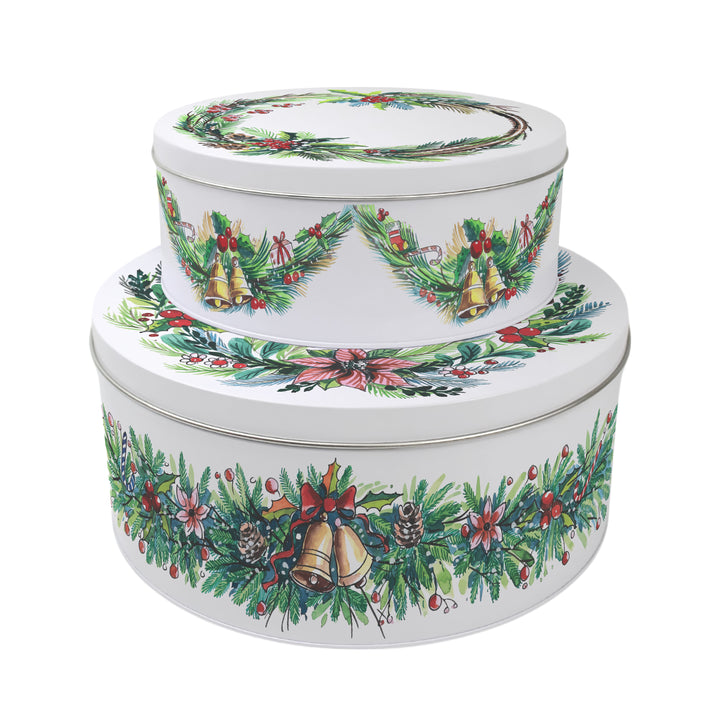 Purely Home Christmas Wreath Round Cake Tins