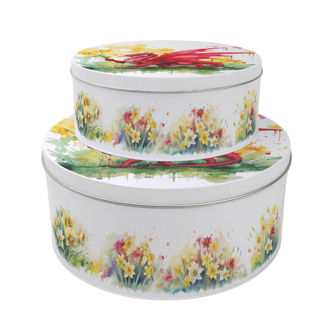 Purely Home Floral Welsh Dragon Round Cake Tins