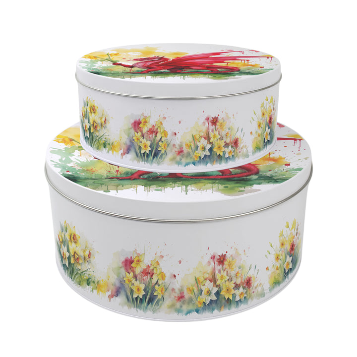 Purely Home Floral Welsh Dragon Round Cake Tins