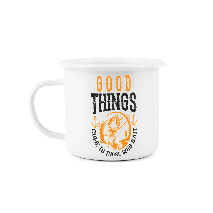 Purely Home Good Things Fishing Enamel Mug