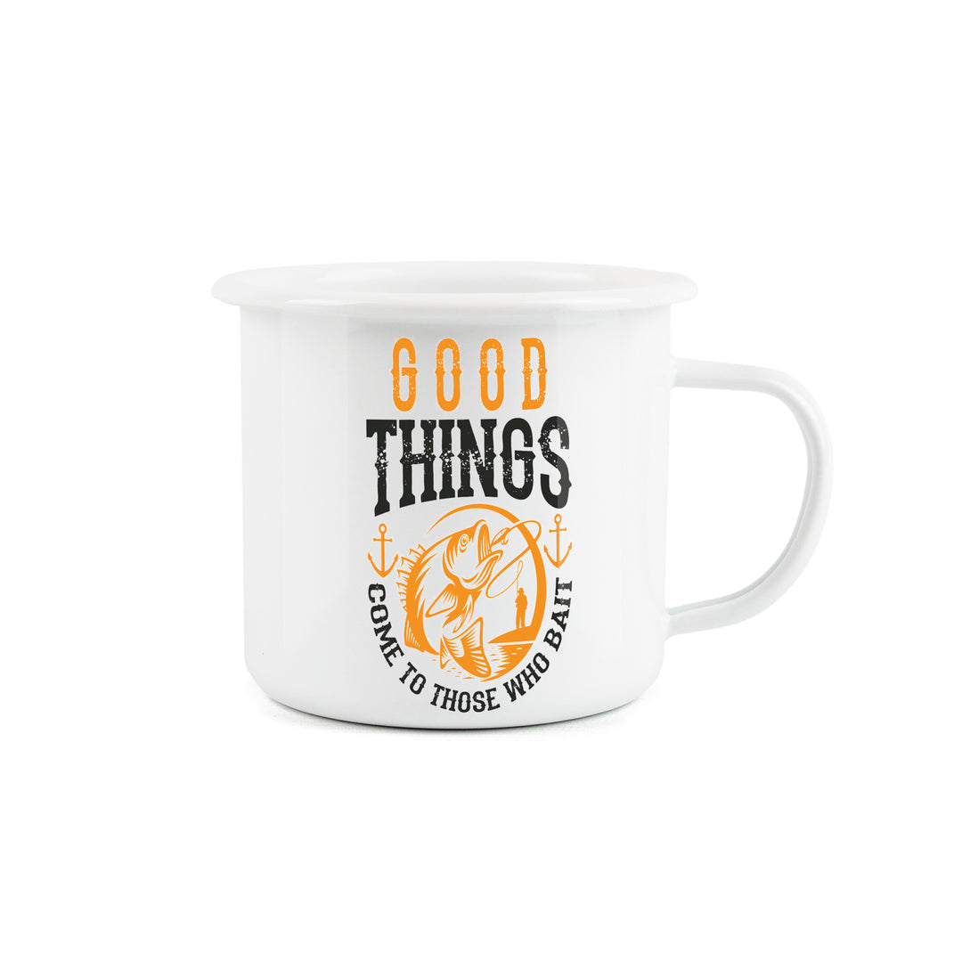 Purely Home Good Things Fishing Enamel Mug