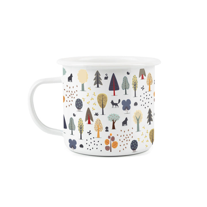 Purely Home Forest Trees & Creatures Enamel Mug