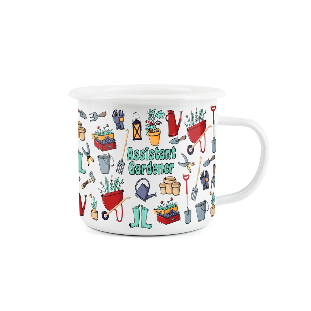 Purely Home Red Wheelbarrows Enamel Mug