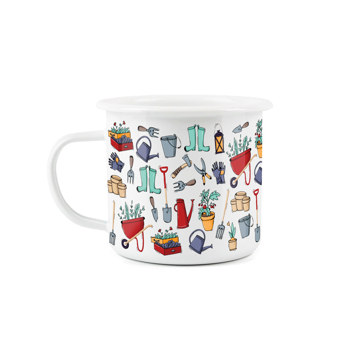 Purely Home Red Wheelbarrows Enamel Mug