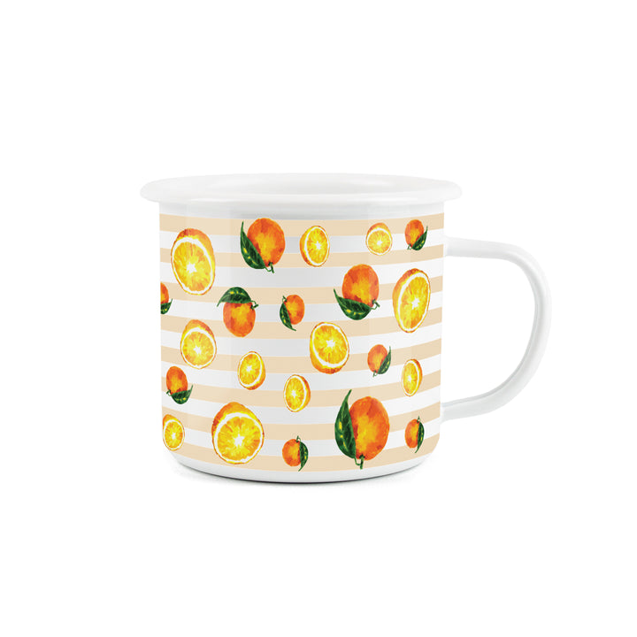 Purely Home Striped Fruits Enamel Mugs