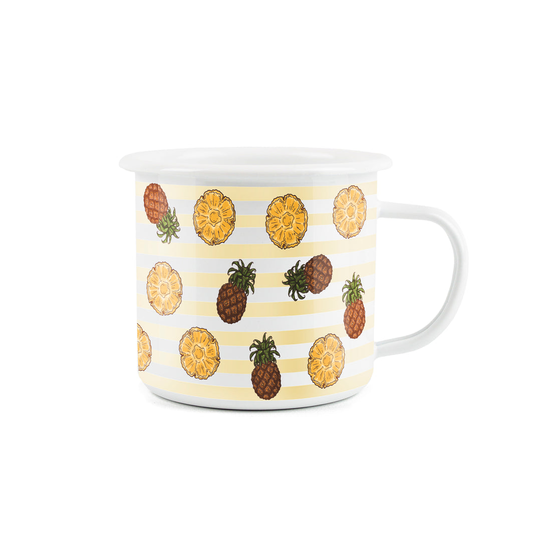 Purely Home Striped Fruits Enamel Mugs