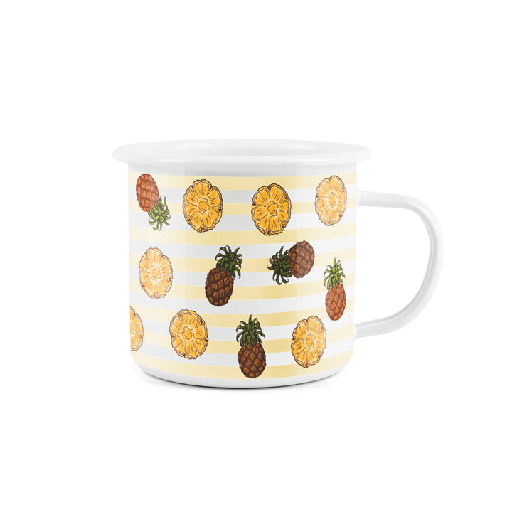 Purely Home Striped Fruits Enamel Mugs