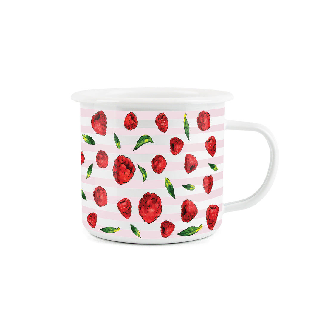 Purely Home Striped Fruits Enamel Mugs