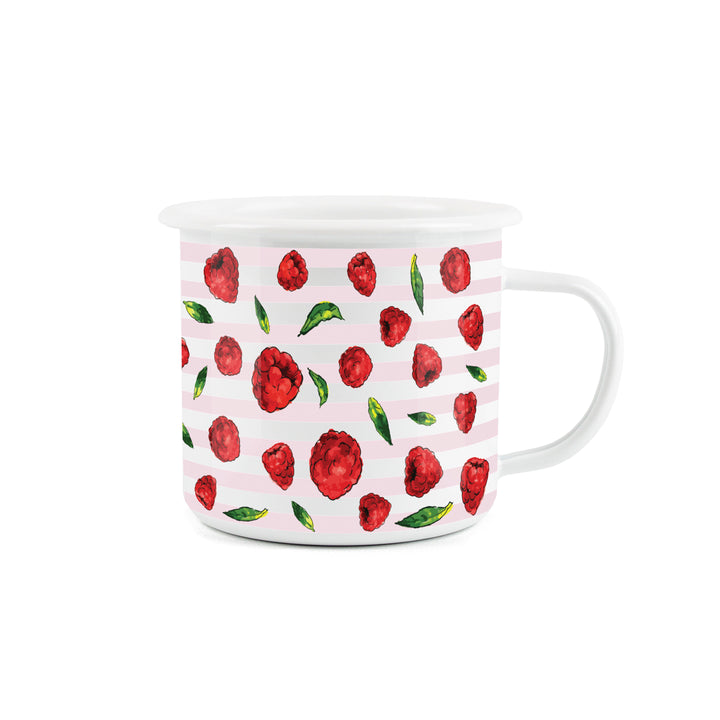 Purely Home Striped Fruits Enamel Mugs