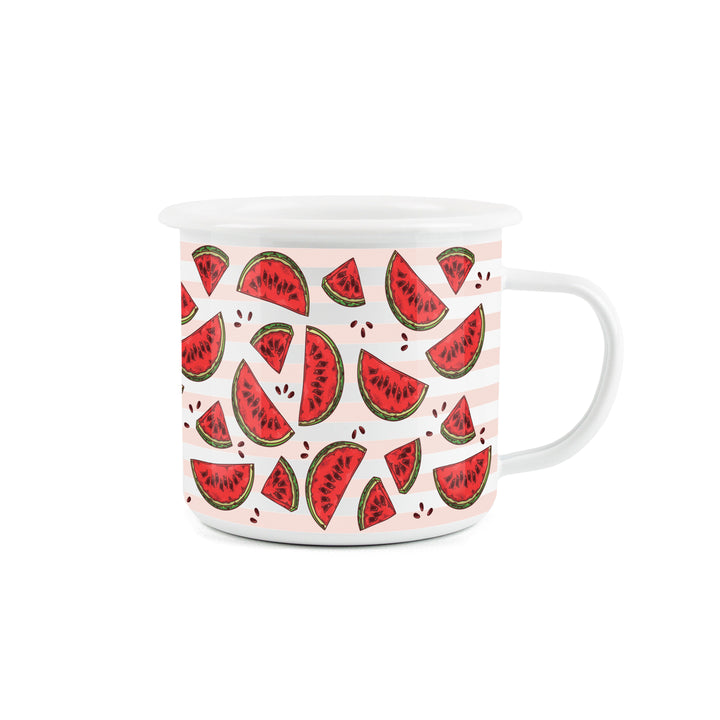 Purely Home Striped Fruits Enamel Mugs