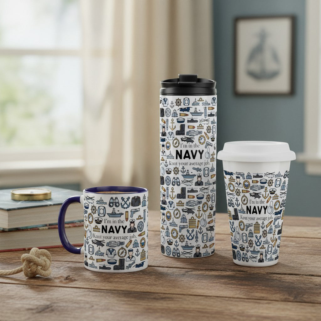 Purely Home Navy Ceramic Travel Mug