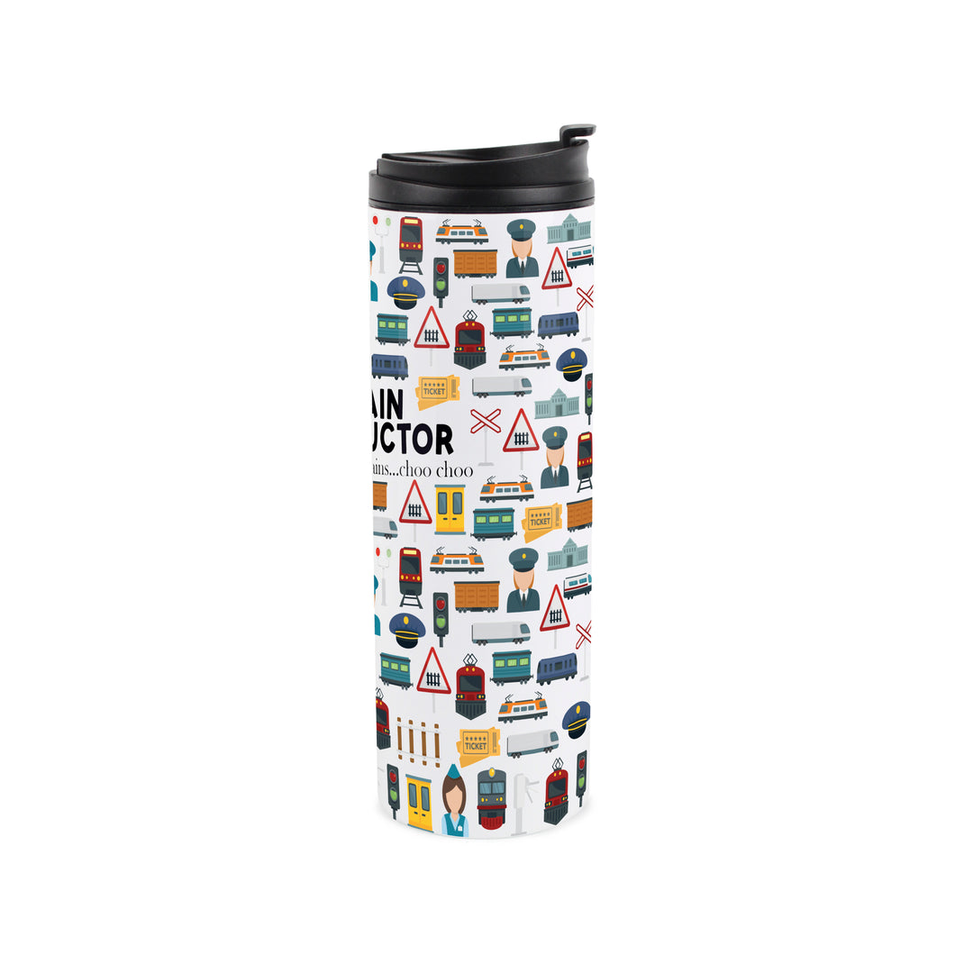 Purely Home Train Conductor Travel Flask