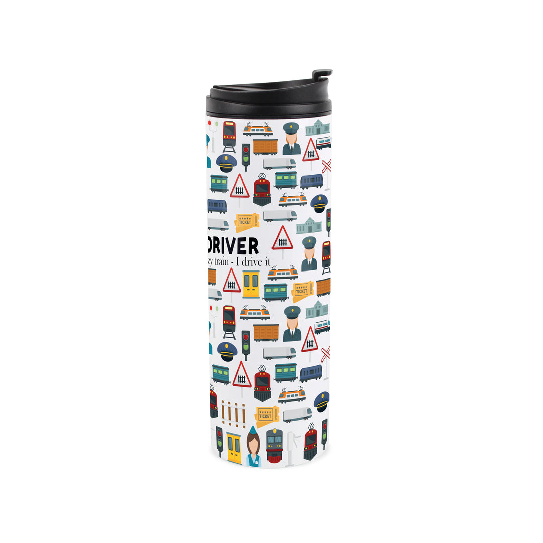 Purely Home Train Driver Travel Flask