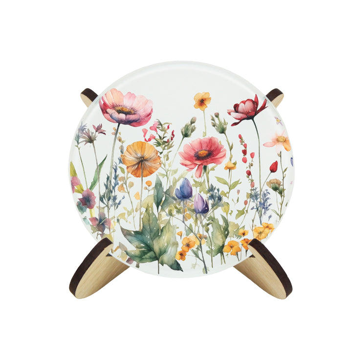Purely Home Wildflowers Glass Coasters