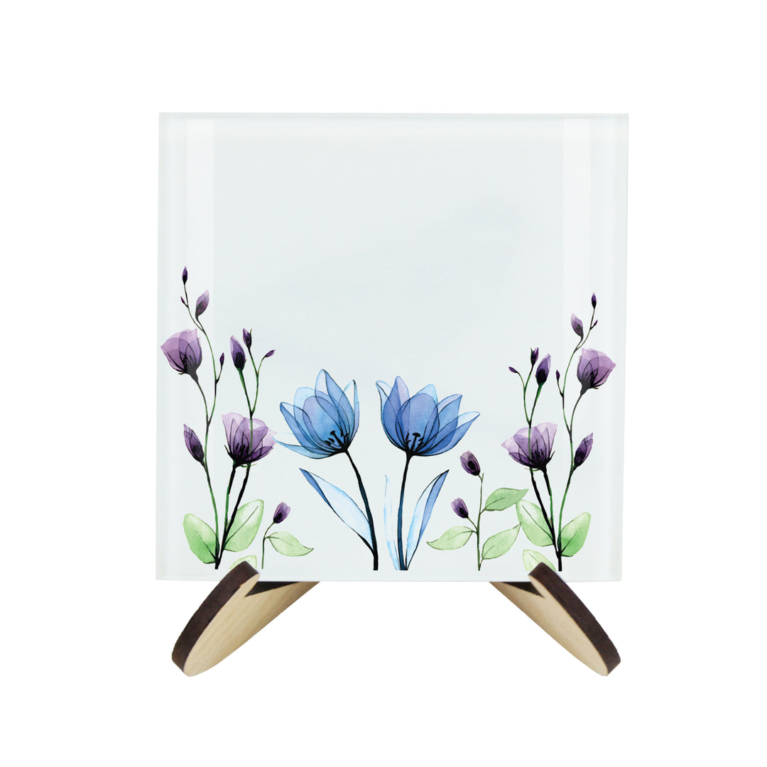 Purely Home Blooming Lovely Glass Coasters