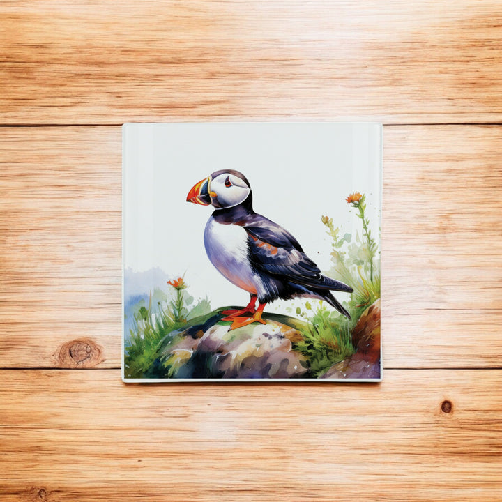 Purely Home Seaside Puffin Glass Hot Pot Stand