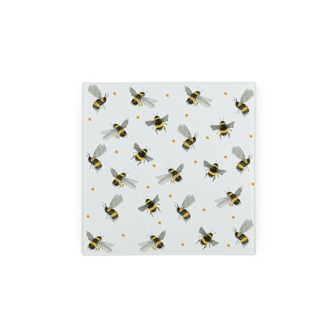Purely Home Scattered Bees Glass Hot Pot Stand