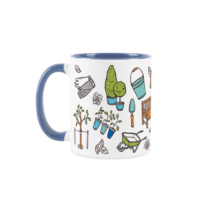 Purely Home Blue Gardening Ceramic Mug - For Him