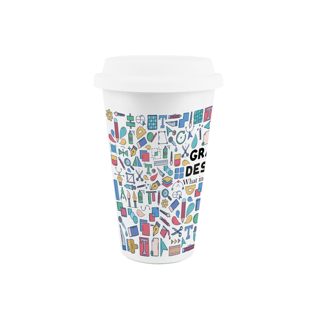 Purely Home Graphic Designer Ceramic Travel Mug