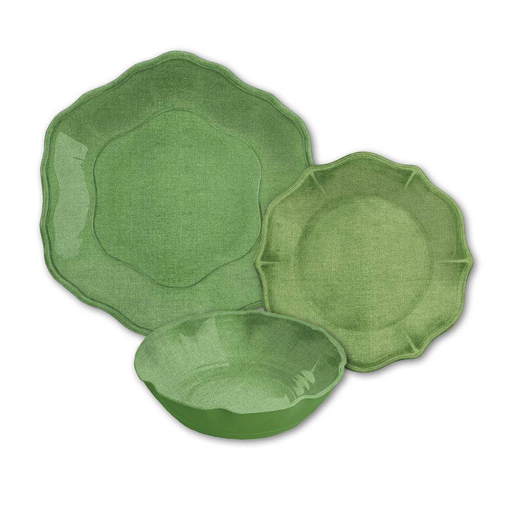 Amazon Green Melamine Dinnerware Set