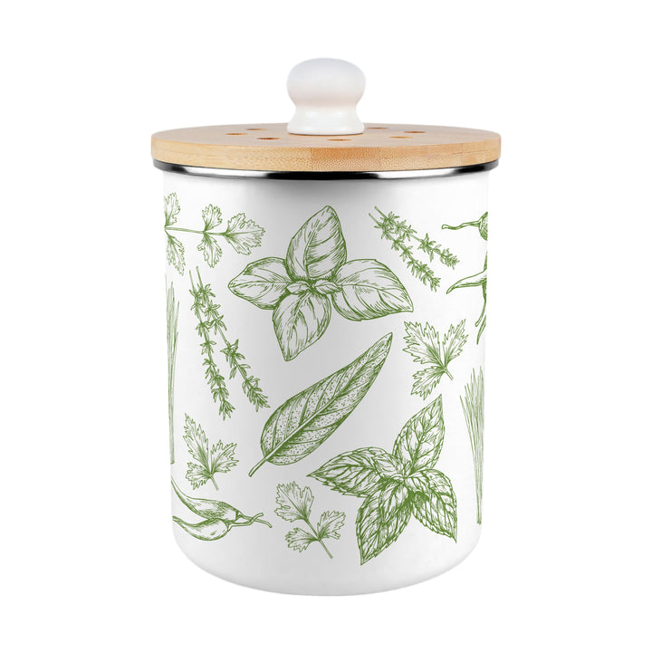Purely Home Green Herbs Toller Compost Caddy