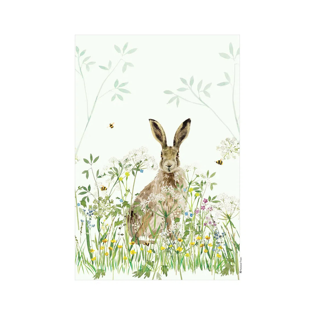 Eddingtons x National Trust Organic Cotton Tea Towel - Hare
