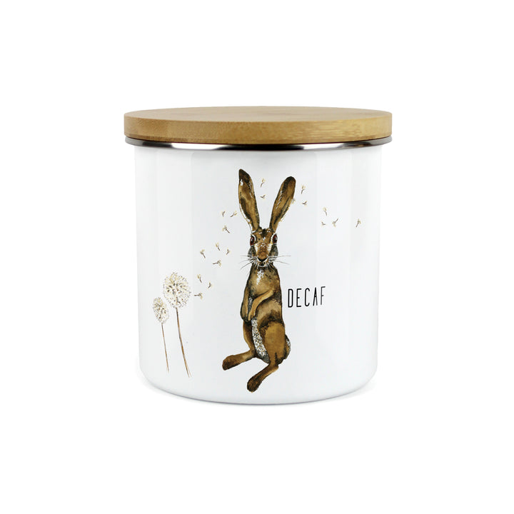 Purely Home Hare & Dandelions Enamel Kitchen Canisters
