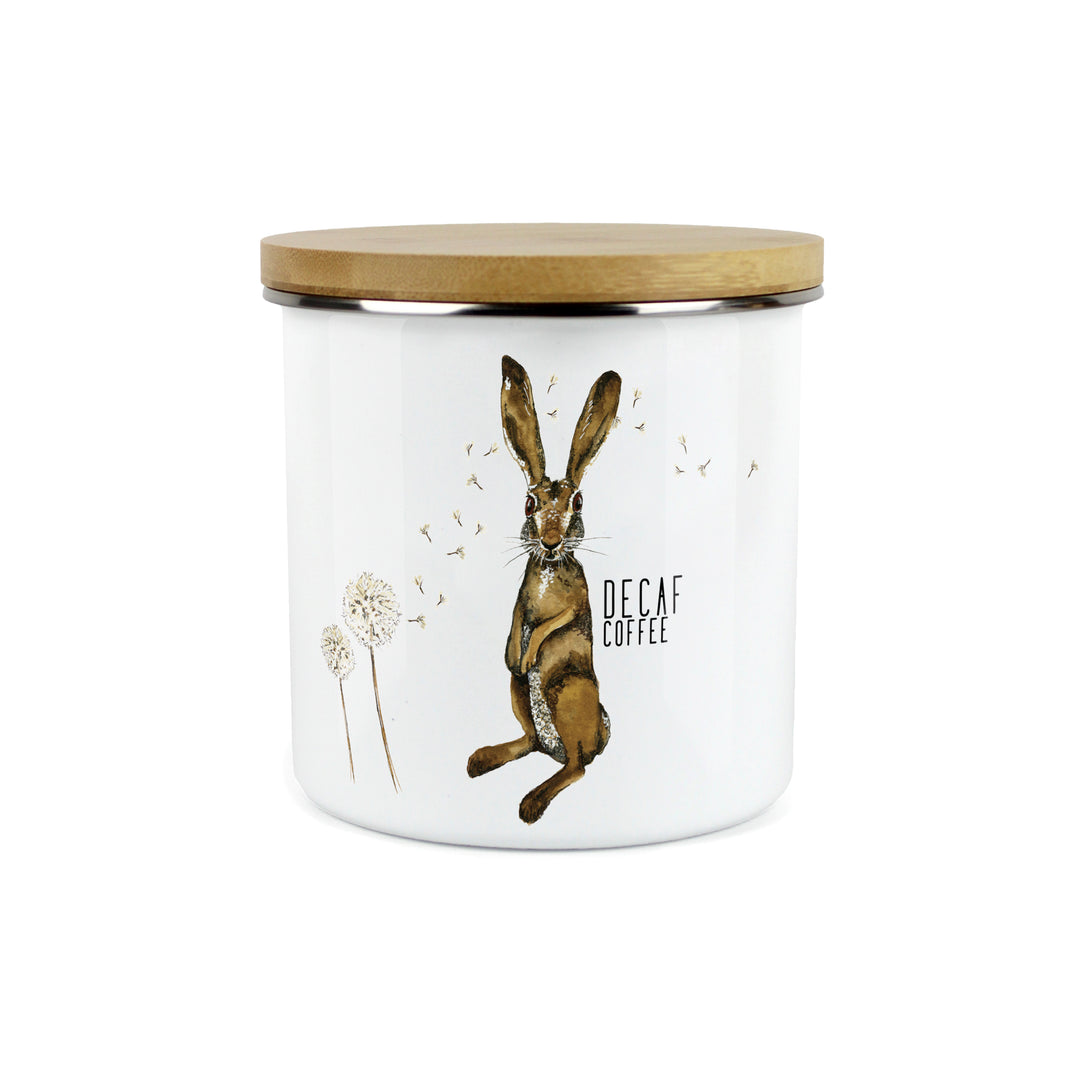 Purely Home Hare & Dandelions Enamel Kitchen Canisters