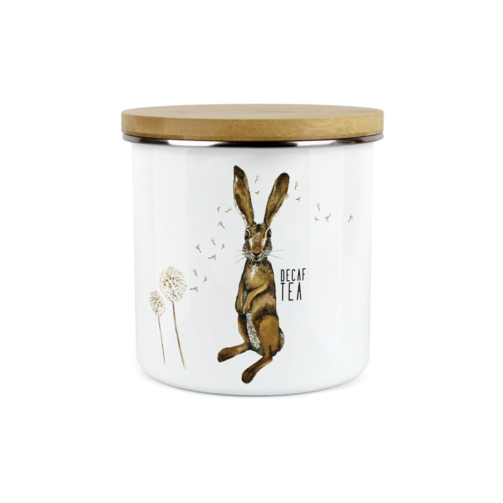 Purely Home Hare & Dandelions Enamel Kitchen Canisters